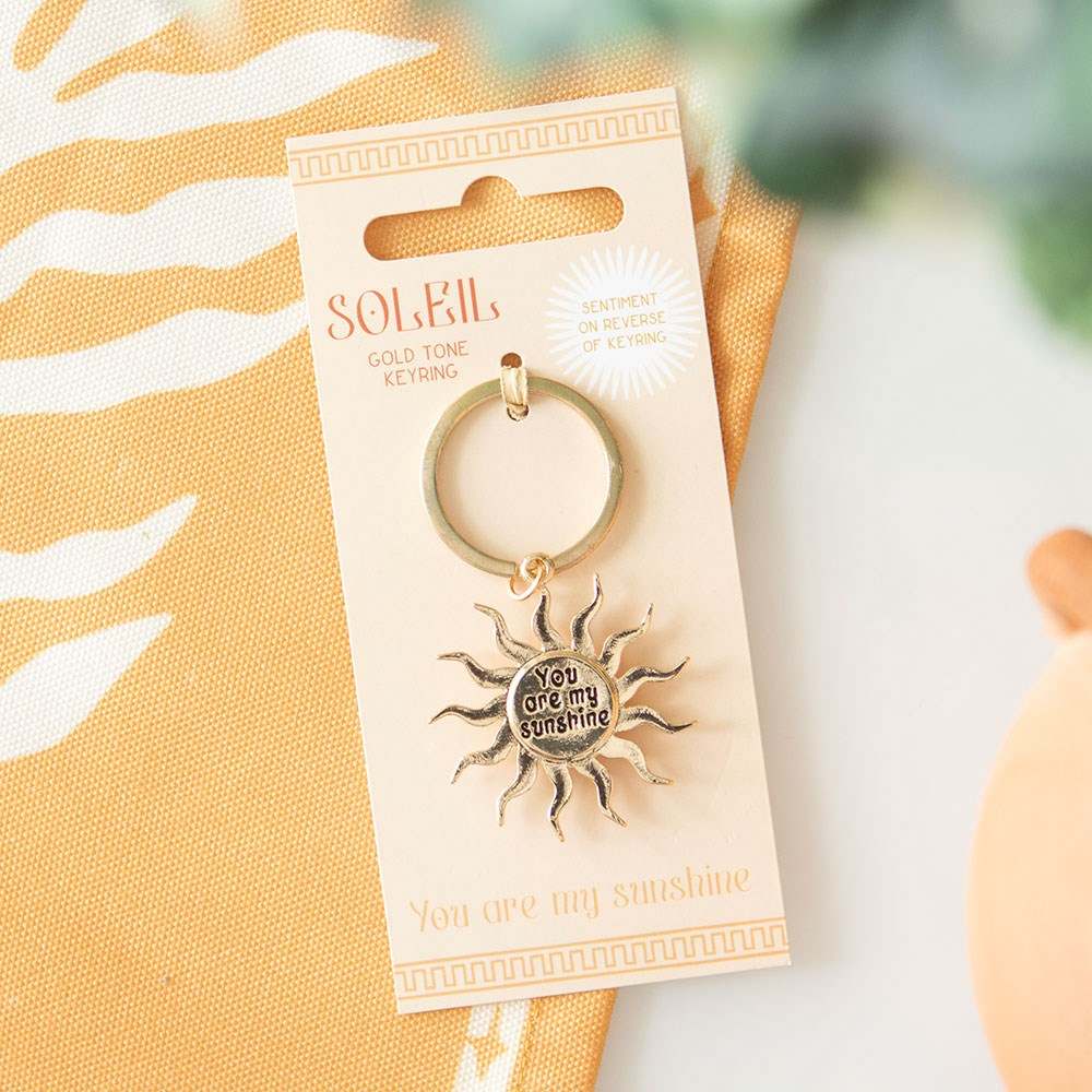 Something Different - Gold Sun Schlüsselring - Goldfarben